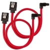 Corsair Premium Sleeved SATA Kabel kotni rdeč 60cm 2Pack (CC-8900284)