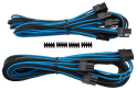 Corsair Premium Sleeved PCIe Dual-kabel (Gen 4) moder/črn (CP-8920249)