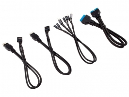 Corsair Premium Sleeved Frontpanel Kabel črn (CC-8900244)