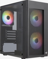 Aerocool Hexform-G-BK-v2 FRGB mATX Midi-Tower črn