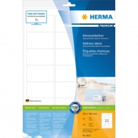 HERMA nalepke za naslove A4 bela 63,5x38,1 mm papir 210 kosov 8632