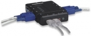 KVM Switch 4-Port Manhattan USB + Kabel black 151269