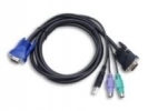 Longshine 4-in-1 KVM Kabel (2x PS2/USB+VGA D-15) 1,8m LCS-KC4-1.8