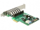 PCI Expr Card Delock 6x USB3.0 ext + 1x USB3.0 int +LowPro 89377
