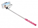 Držalo Selfie-Stick Ultron cable mini Hot Shot pink white heart 