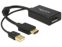 Adapter Delock HDMI A -> Displayport + USB napajanje, 4K 62667