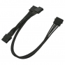 Kabel Nanoxia 4-Pin na 3 x 4-Pin, 30 cm, črn NX43A30