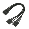 Kabel Nanoxia 4-Pin Y-Kabel, 20 cm, Single, črn NX4PY2E