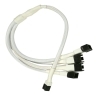 Kabel Nanoxia 3-Pin na 4 x 3-Pin Adapter, 30 cm, bel NX34A30W