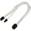 Kabel Nanoxia 6- na 6+2-Pin, 30 cm, Single, bel  NXP683EW