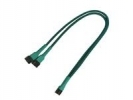 Kabel Nanoxia 3-Pin Y-Kabel, 30 cm, zelen NX3PY30G