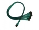 Kabel Nanoxia 3-Pin na 4 x 3-Pin Adapter, 60 cm, zelen NX34A60G