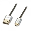 LINDY HDMI High Speed Kabel/Micro HDMI CROMO Slim 1m (41681)