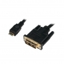 HDMI-Kabel LogiLink mini HDMI to DVI M/M 1,0m black CHM002