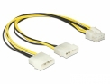 DELOCK Molex 2x4Pin -> EPS 8Pin St/St 30cm (85453)