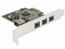 DELOCK PCIe-Card > 3x ect. FireWire B + int. FireWire A 89864
