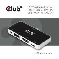 Club3D USB-4-in1-HUB USB 3.1 Typ C > HDMI/USB/USB-C/Audio retail CSV-1591