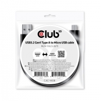 Club3D Kabel USB 3.2 Typ A > Micro USB 1m St/St Polybeutel CAC-1408