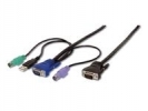 KVM-Kabel DIGITUS D-Sub15 -> PS/2+USB+D-Sub15 St/St 1.80m AK 82001