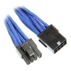 Podaljšek BitFenix 6+2-Pin PCIe 45cm - sleeved blue/bl BFA-MSC-62PEG45BK-RP