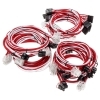 Super Flower Sleeve Cable Kit - red/white SF-1000CS-WHRD