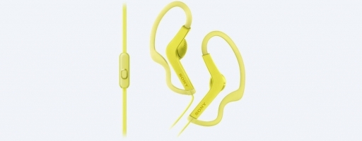 SONY vodotesne slušalke MDRAS210+mikrofon rumene