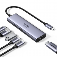 Ugreen 6v1 priklopna postaja s 100W PD USB-C vhodom (35999)