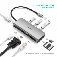 Ugreen Type C Multifunkcijski USB hub siv (40873)