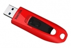 SanDisk 64GB Ultra USB 3.0 spominski ključek - rdeč (SDCZ48-064G-U46R)