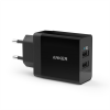 Anker 24W 2-port USB stenski polnilec črn A2021L11