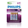 PHILIPS BATERIJA AAA - LITHIUM ULTRA BLISTER 4 KOS (LR3) FR03LB4A/10