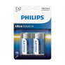 PHILIPS BATERIJA C - ULTRA ALKALINE 2 KOS (R14) LR14E2B/10