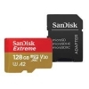 SanDisk Extreme microSDXC 128GB + SD Adapter 190MB/s & 90MB/s A2 C10 V30 UHS-I U3