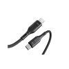 VEGER CL01 pleteni kabel USB-C na Lightning 1,2m črn