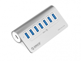 ORICO M3U7-10 USB-C hub 7x USB-A 3.2 Gen1 (M3U7-10-SV-BP)