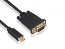 Kabel USB-C v VGA, 1080p 60Hz, 1.8m, Ewent EC1052