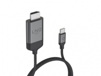 Kabel LINQ USB-C to HDMI 4K@60Hz, 2m, pleten, siv LQ48017