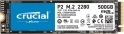 CRUCIAL P2 SSD 500GB M.2 80mm PCI-e 3.0 x4 NVMe, 3D QLC CT500P2SSD8