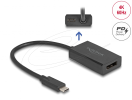 DELOCK Adapter USB C > DP 4K@60Hz PD 85W 0,15 m (61059)