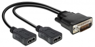 DELOCK Adapter DMS-59 na 2x HMDI A 0.25m (65280)